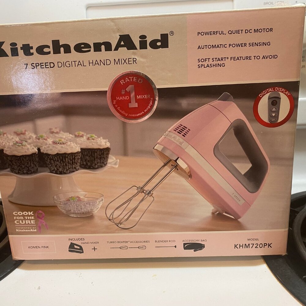 **KitchenAid “Cook for the Cure” Pink Hand Mixer — New in Box (Komen Edition)**